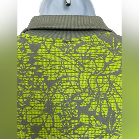 💚 EUC Fabletics Nanette Neon Green & Gray Floral Full-Zip Jacket | Women’s Small - Picture 10 of 13